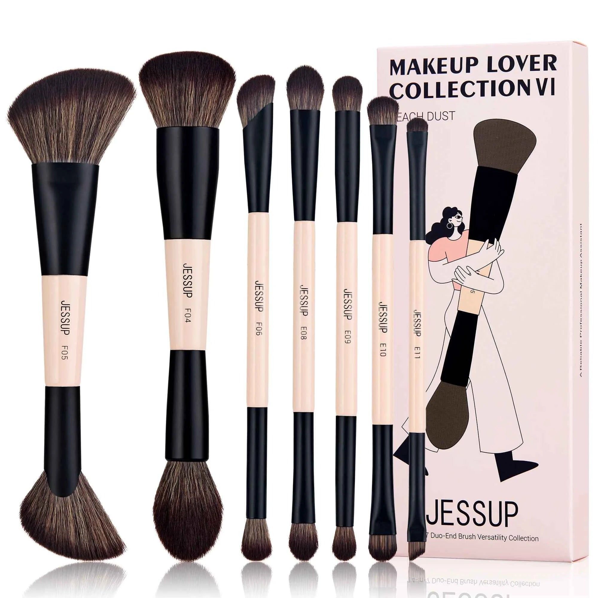 Double Sided Makeup Brush Set (3 / 5 / 7 Piece Options)