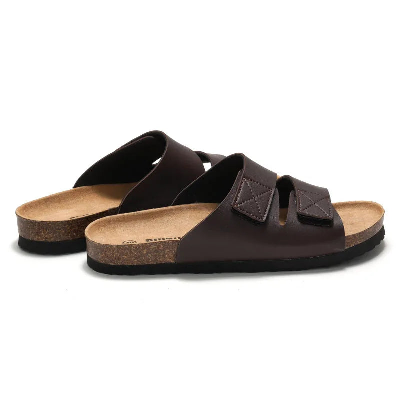 Men’s Cork Slippers with Adjustable Strap by Snagg A Slipper