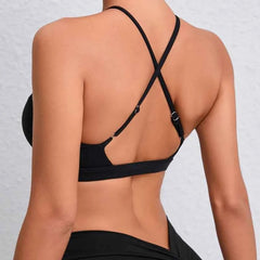 Women's Cross-Back Sports Bra | Stretch Yoga Gym Training Fitness Workout Underwear Top