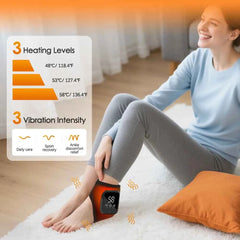 Electric Heated Ankle & Foot Massager Wrap – Cordless Vibration Therapy Support Brace