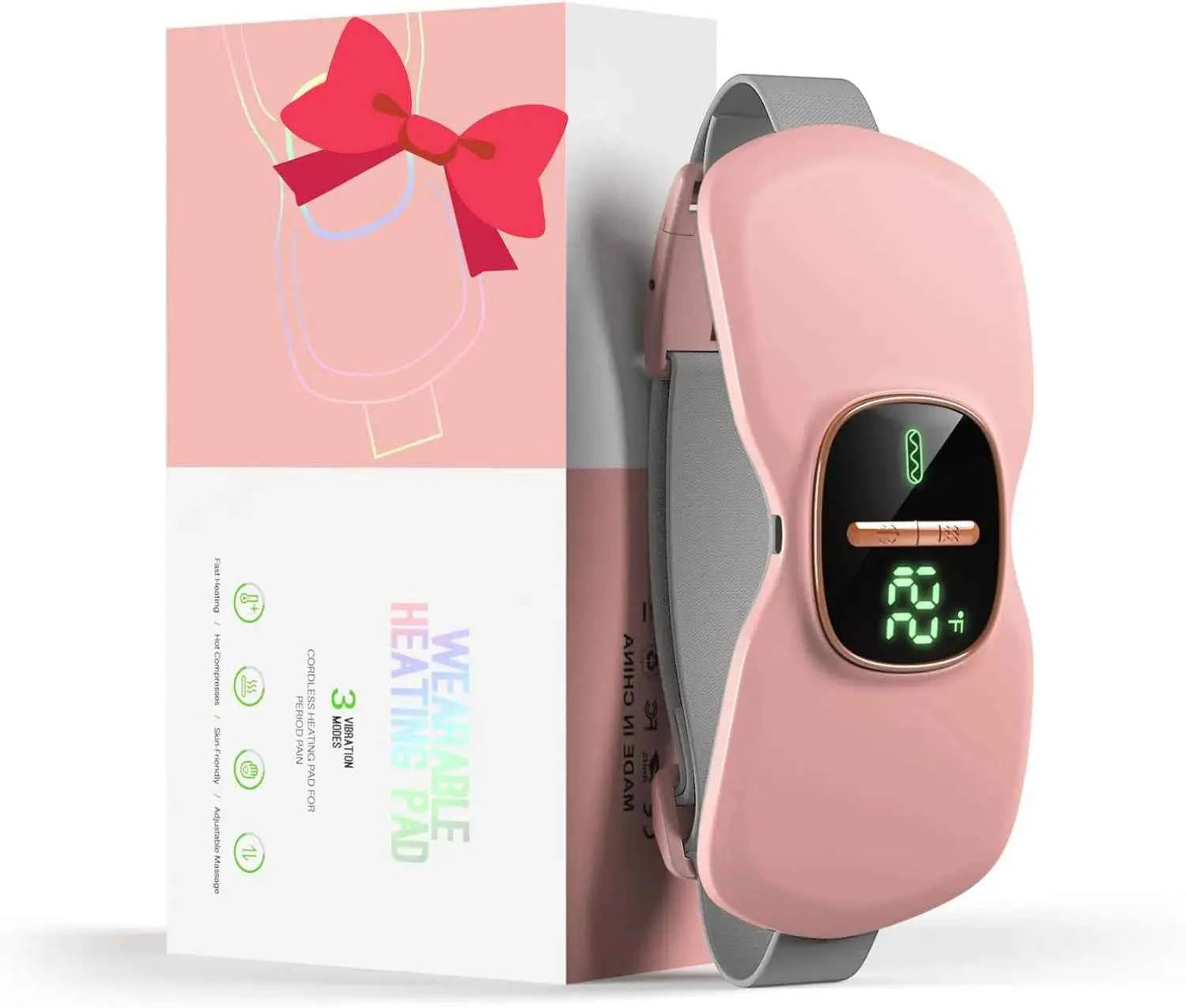 Portable Menstrual Cramp Heating Pad – Wearable Heat & Vibration Relief Belt