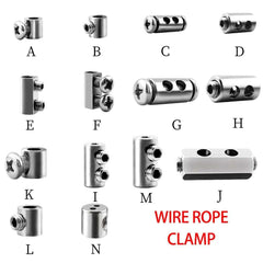 Adjustable Steel Wire Rope Clamp 1–4mm | Screw Fixing Sling for Lighting Potted Plant Suspension Cable