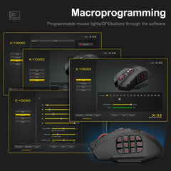 Wireless RGB Gaming Mouse 2.4G USB Connection & 16,000 DPI Optical Sensor for PC & Laptop by Snagg A Gaming Mouse