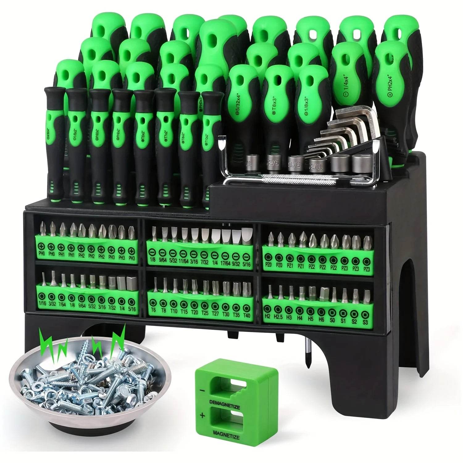 21/118-Piece Magnetic Screwdriver Set with Storage Case - SnaggIt