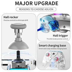K10 RGB Wireless Gaming Controller | Hall Effect Precision & Intelligent Charging Dock
