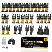 36PCS Multi Purpose Oscillating Saw Blades Kit – Titanium Japanese Teeth for Wood, Metal & Plastic