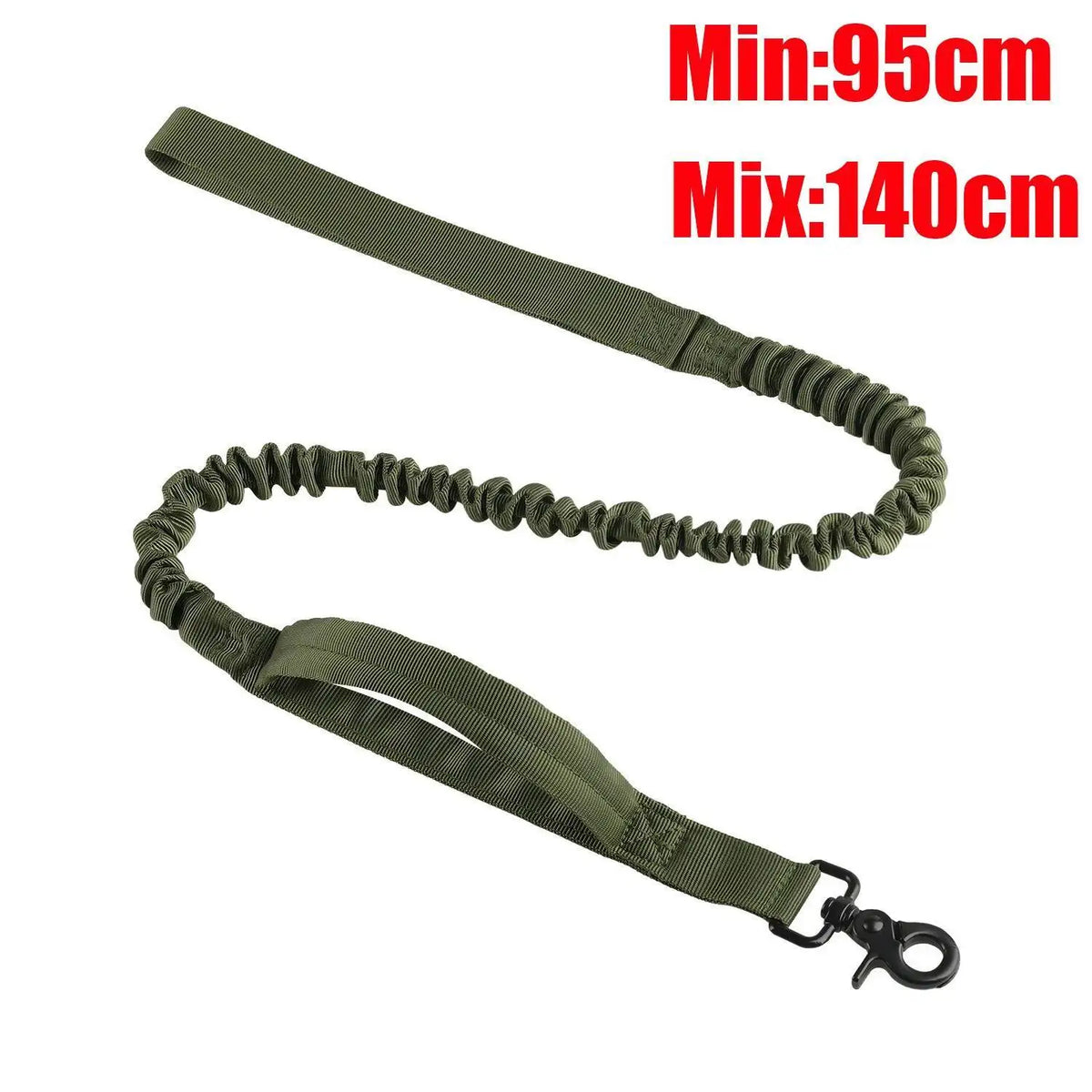 Bungee Dog Leash with Car Seatbelt Clip – Reflective Shock-Absorbing No-Pull Tactical Lead for Large Dogs