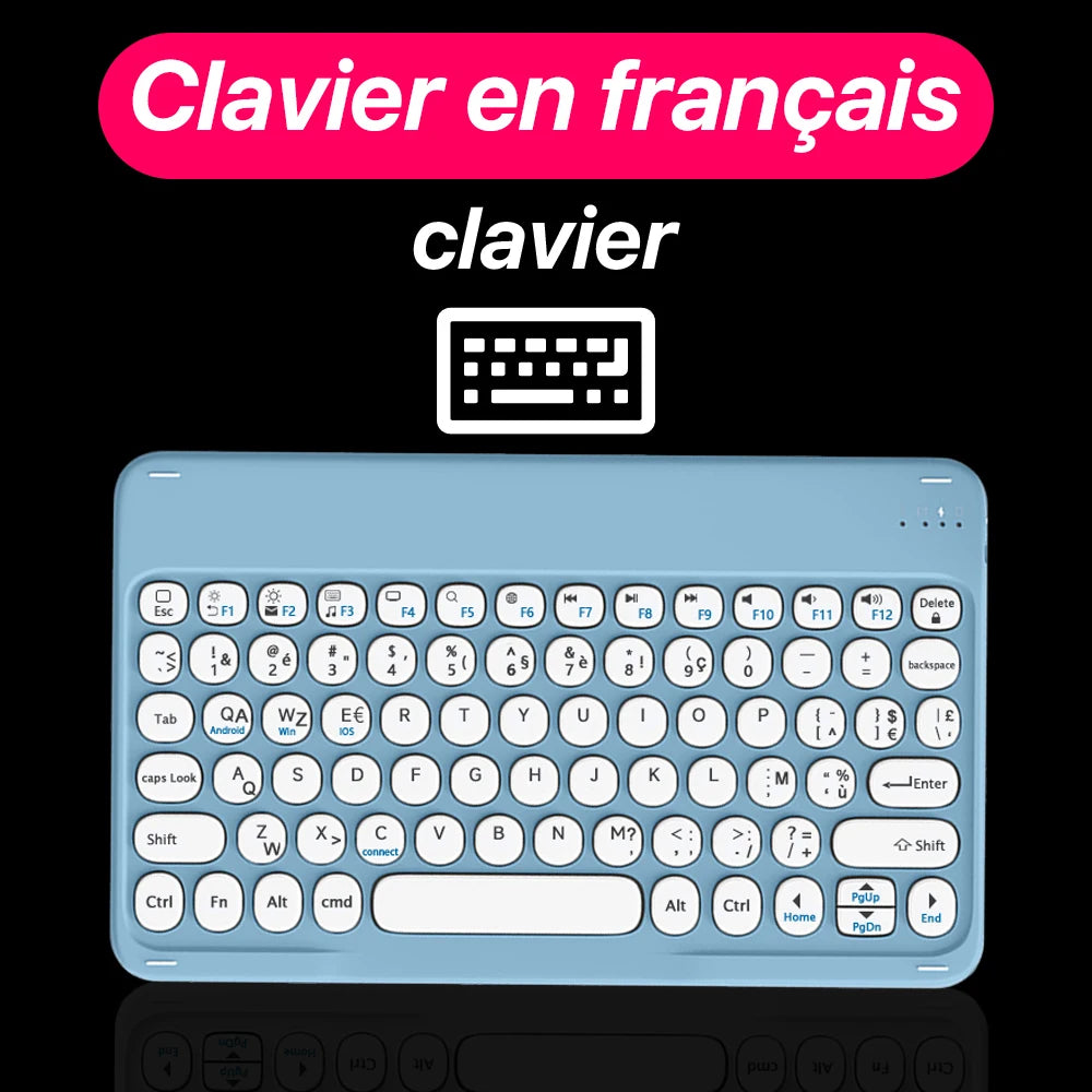 Round Key Bluetooth Wireless Keyboard For Android IOS Huawei Xiaomi Tablet by Snagg A Wireless Keyboard