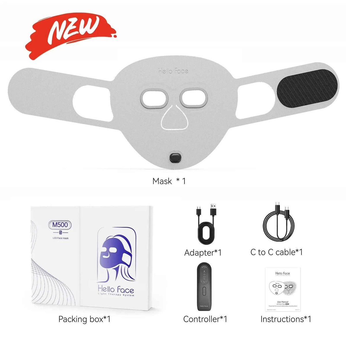 Wireless Near-Infrared and Red Light Therapy Facial Mask