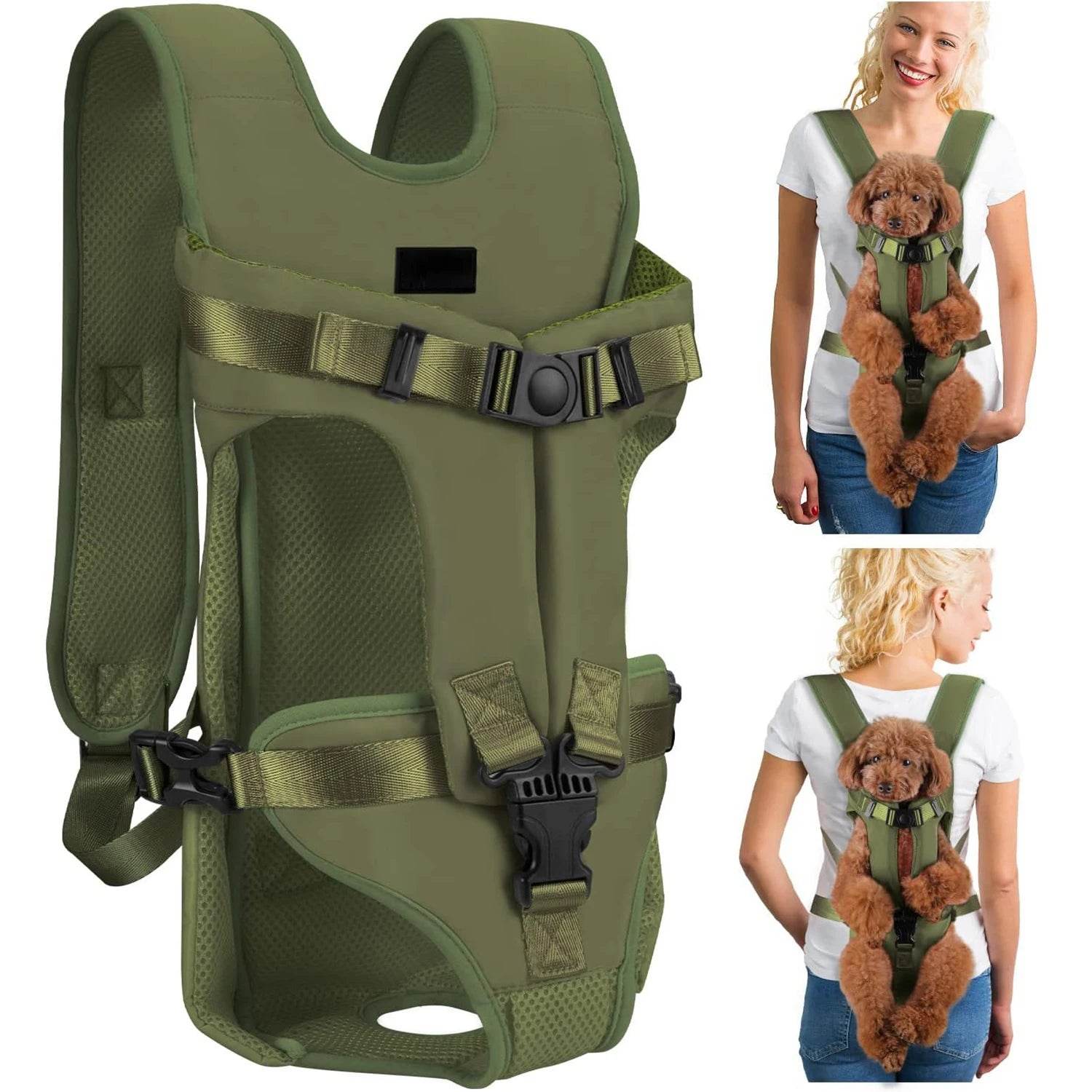 Adjustable Front & Backpack Dog Bag - SnaggIt
