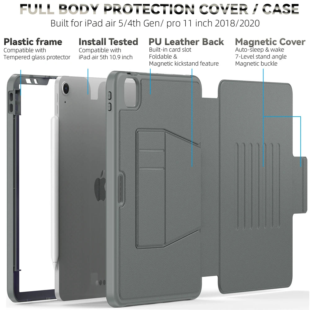 Leather Case for iPad 11th 10.2 9th 8th 7th Series by Snagg An iPad Case