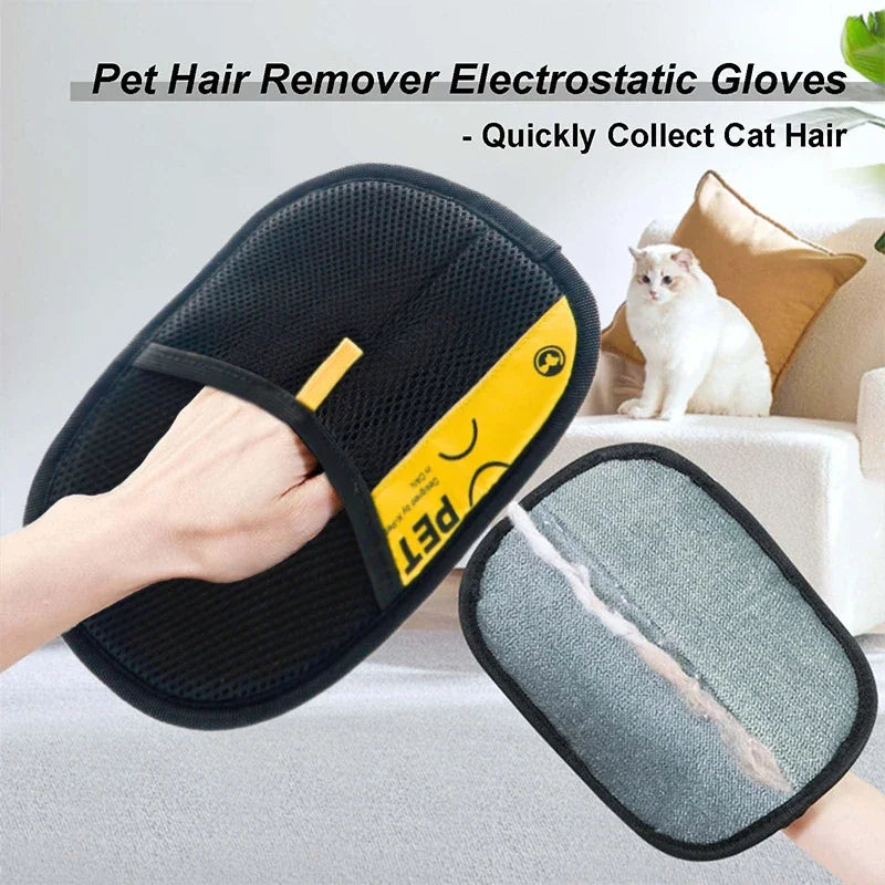Pet Hair Remover Gloves Electrostatic by Snagg A Grooming Tool
