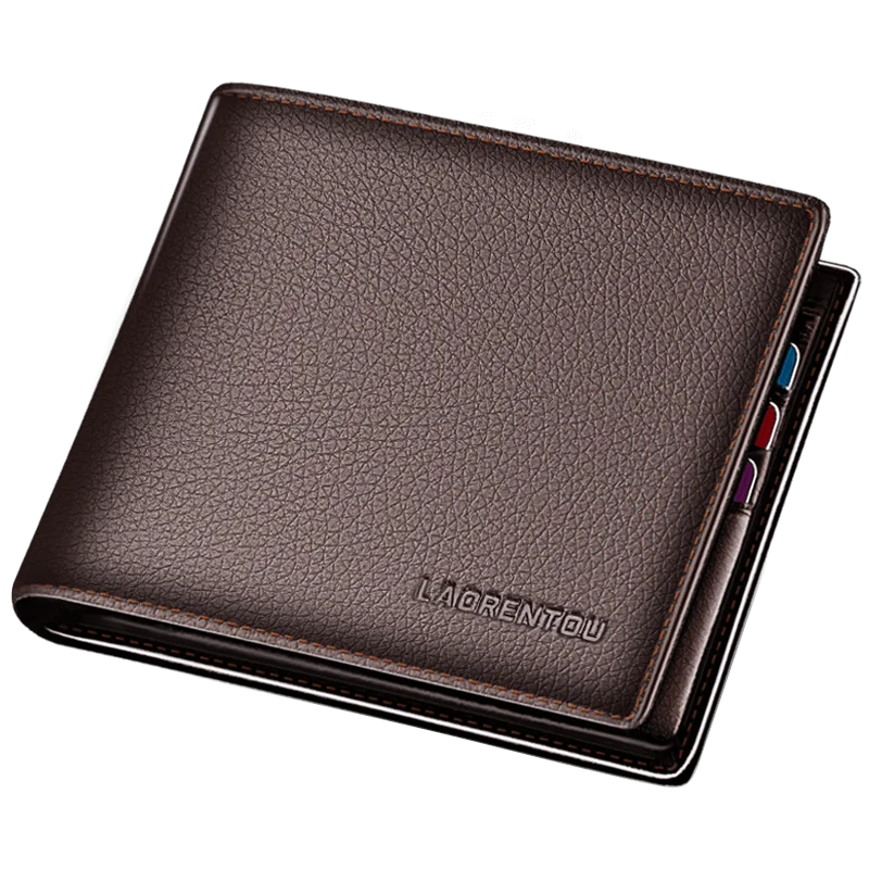 Genuine Leather Men’s Short Wallet