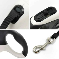 Retractable Dog Leash 3M/5M/8M – Durable Nylon Automatic Flexible Lead for Walking & Running (with Poop Bags)