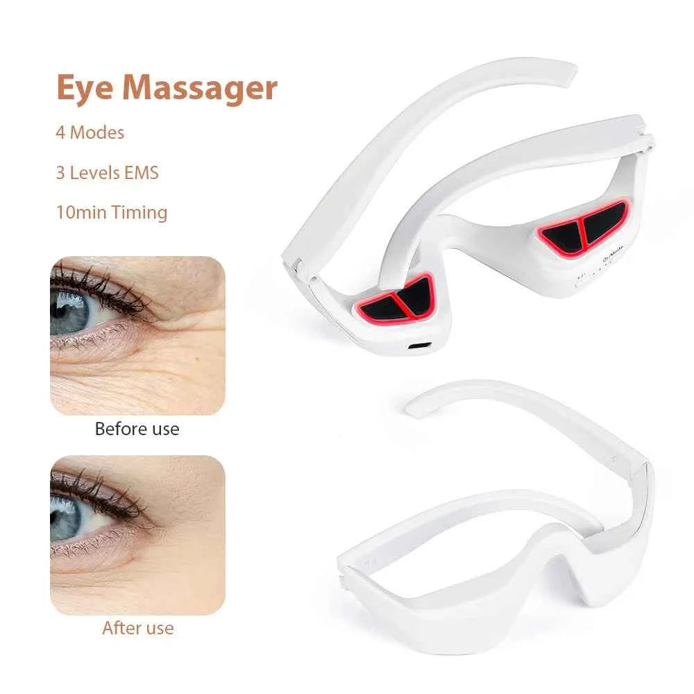3D EMS Eye Massager Glasses – Red Light Anti Fatigue Eye Care Device