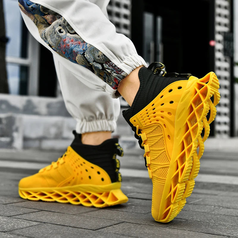 Men’s Casual Sneakers – Breathable Flyknit Trainers by Snagg A Shoes
