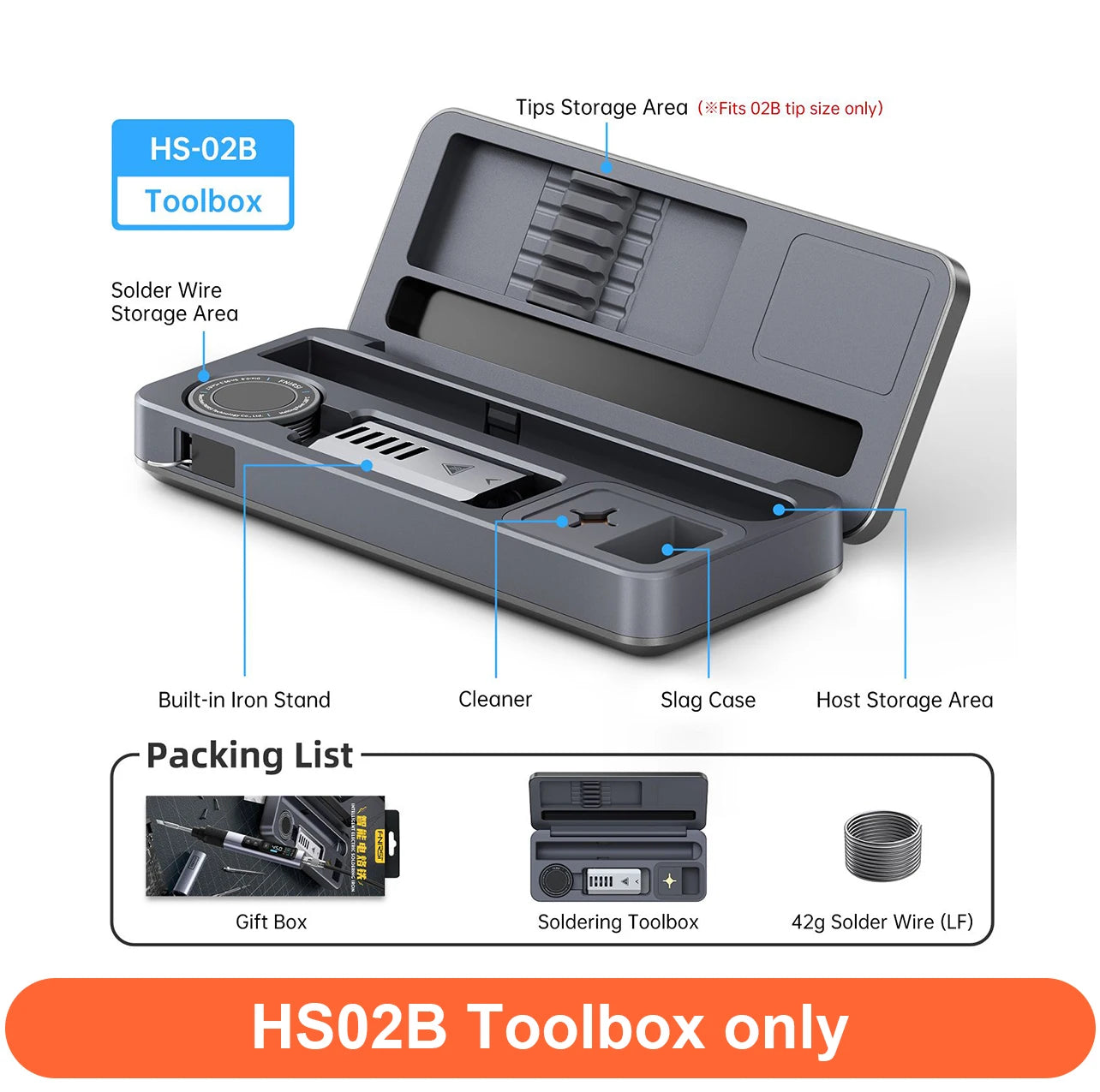 HS-02 100W Smart Soldering Iron Kit with C210 Tip & OLED Display