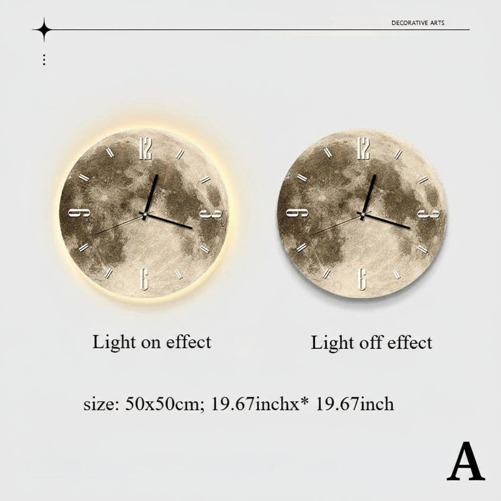 20 Inch LED Wall Clock – Moon & Earth Design by Snagg A Clock