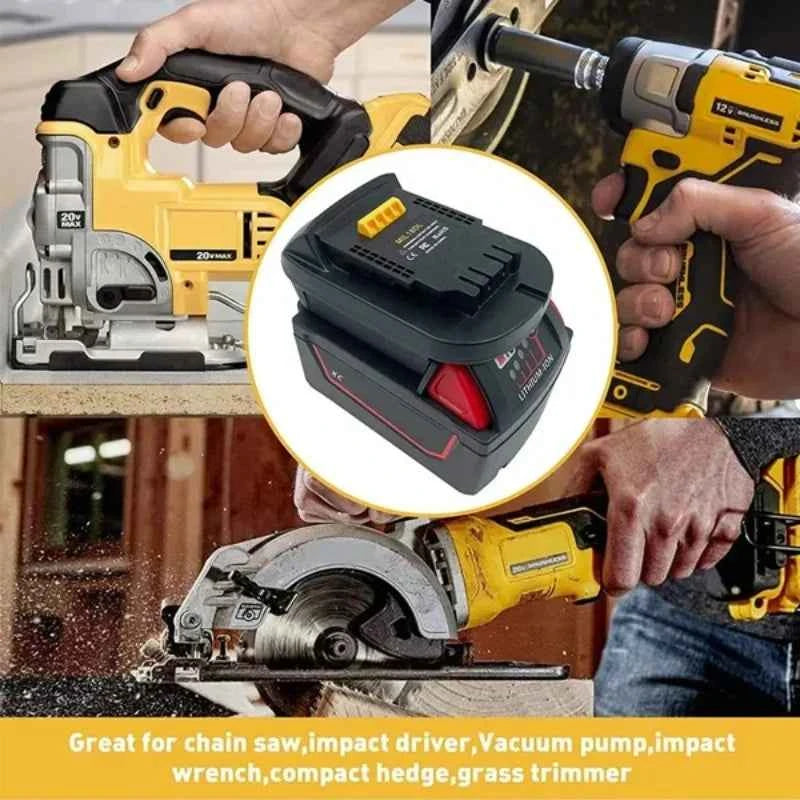 MIL18DL battery adapter for Milwaukee M18 batteries to DeWalt tools – image 5