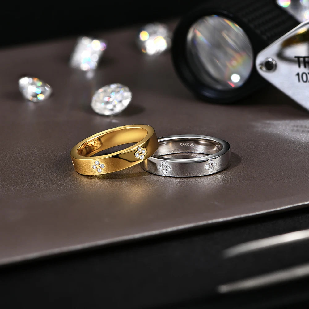 Moissanite Wedding Band by Snagg A Ring
