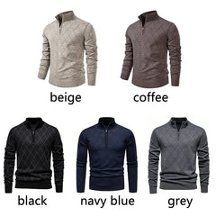 Men’s American 1/4 Zip Pullover | Fleece-Lined Thermal Knitwear