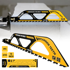 12 Inch Carbide Demolition Reciprocating Saw Blade – Masonry Cutting (2 TPI)