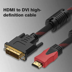 HDMI to DVI-D 24+1 Cable 1080P – Bi-Directional Male to Male Adapter for HDTV, DVD, Projector & PS4/PS3