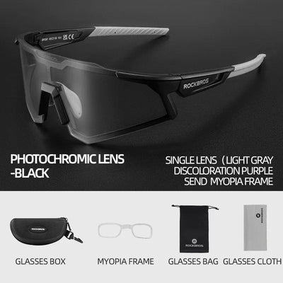 Polarized Photochromic Bike Glasses Outdoor UV400 Bicycle Eyewear Sunglasses