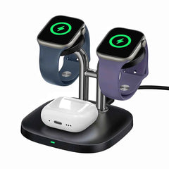 Dual Apple Watch & AirPods Wireless Charging Dock | Apple Watch Ultra 3 SE 2 11 10 9 8 7 6 AirPods 4
