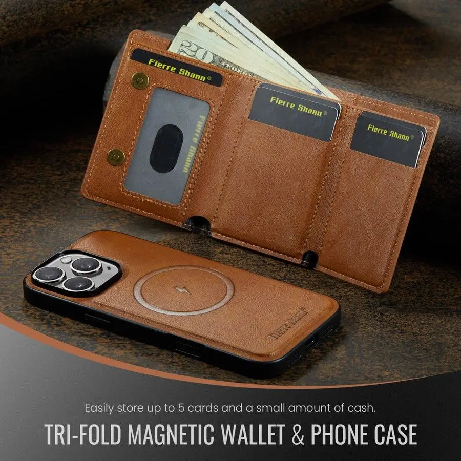 MagSafe Compatible Detachable Leather Wallet Case For iPhone Series by Snagg A MagSafe Wallet