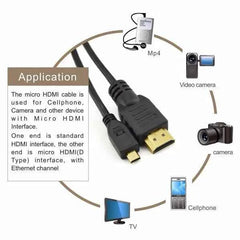 90-Degree Micro HDMI to HDMI Cable – Up/Left/Right Angle for Sony A6400, GH4 & Digital Camera (50cm/150cm)