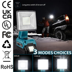 Cordless LED Work Light Compatible With Makita 18V LXT Battery - Spotlight