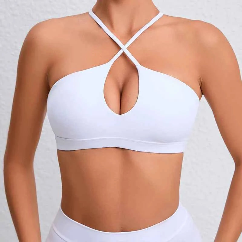 Women's Cross-Back Sports Bra | Stretch Yoga Gym Training Fitness Workout Underwear Top