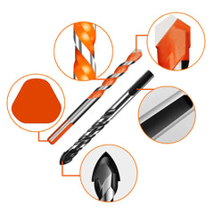 3-12mm Multifunctional Triangle Glass Drill Bit Set