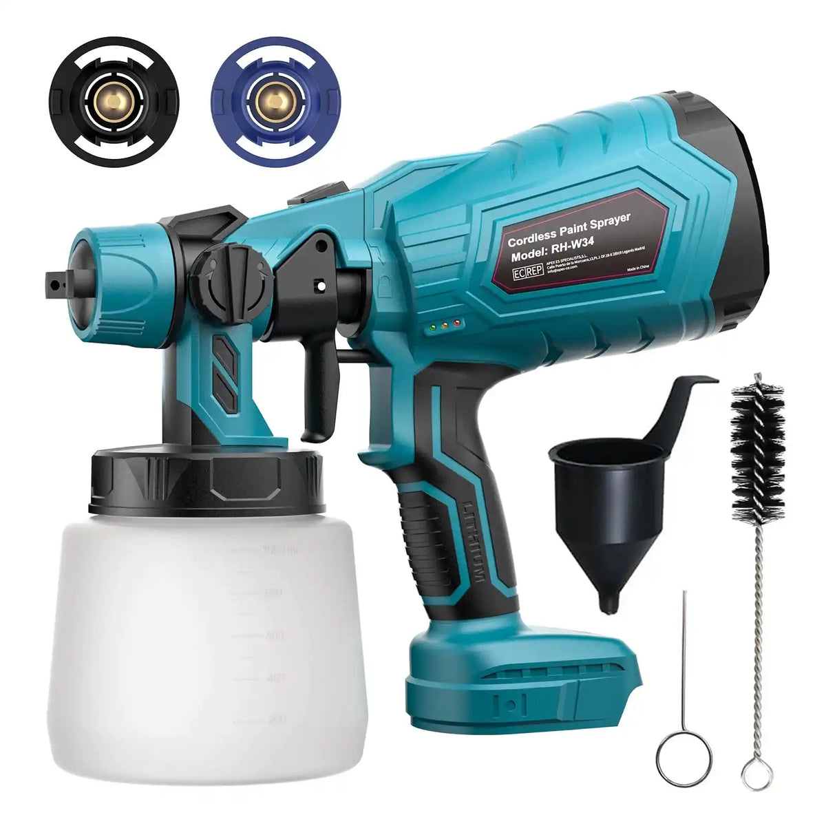 1000ML Cordless Paint Sprayer – Compatible with Makita 18V Batteries (BL1830, BL1840, BL1850, BL1860)