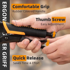 6" Metal Face Clamps 3PCS – Locking C Clamps with Swivel Pads for Woodworking & Pocket Hole Joinery