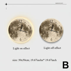 20 Inch LED Wall Clock – Moon & Earth Design by Snagg A Clock