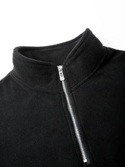 Men’s Thicker Fleece Sweatshirt | Autumn/Winter Half-Zip Thermal Pullover