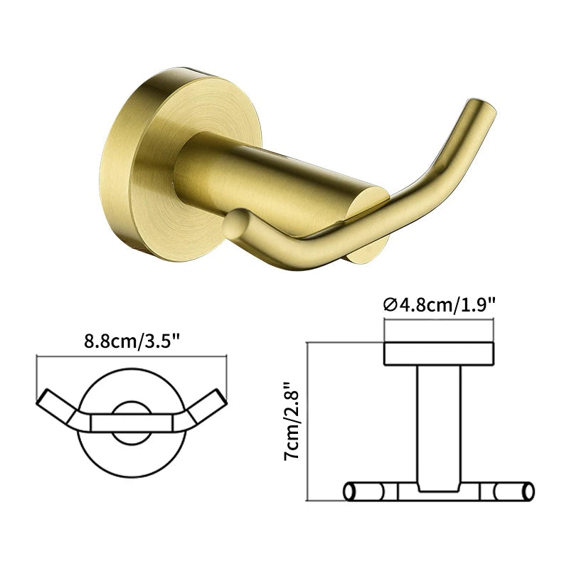 Stainless Steel Double Wall Hook by Snagg A Hook