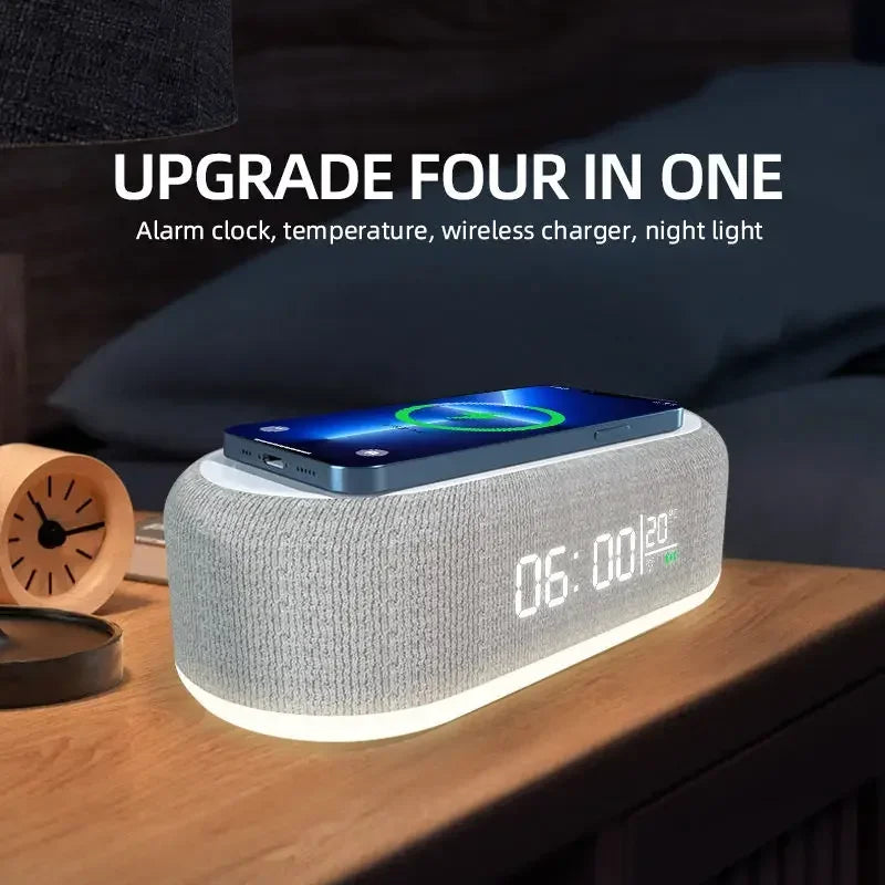 30W Wireless Chargers With Clock & Lamp Night Light by Snagg A Charging Station