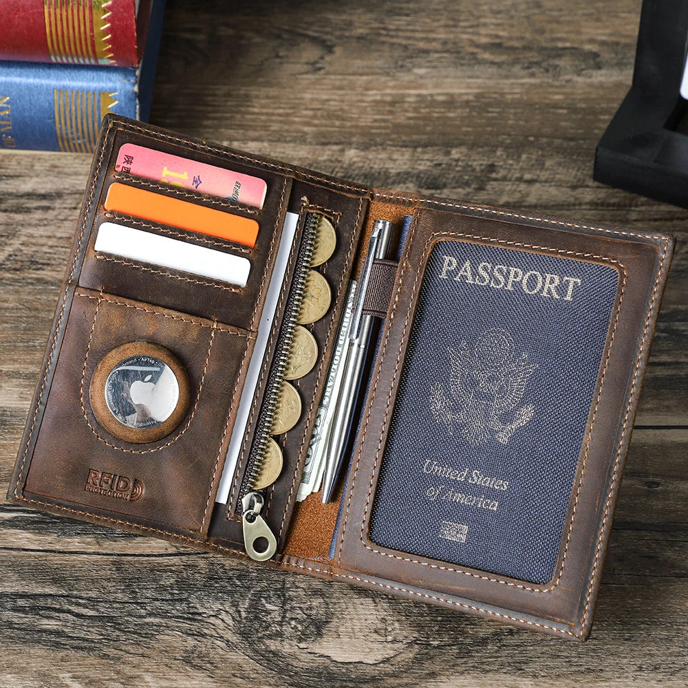 Genuine Leather Passport Wallet