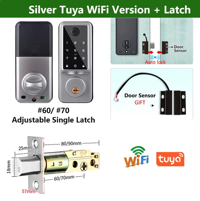 Waterproof Smart Deadbolt Lock – Biometric Fingerprint & Keypad Entry by Snagg A Smart Door Lock