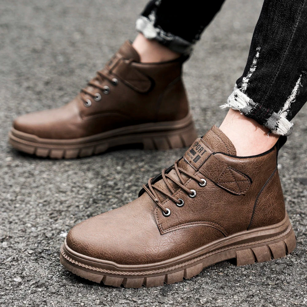 Men’s British Workwear Mid-Top Boots by Snagg A Shoes