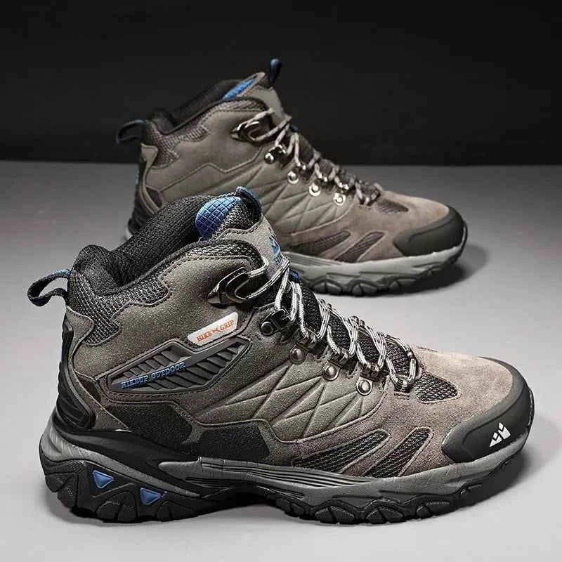 Men's Suede High-Top Hiking Boots – Suede & Mesh Upper, EVA Insole & Non-Slip Rubber Sole