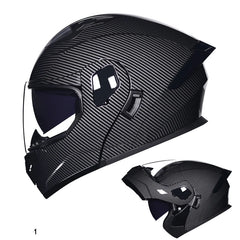 Dual Lens Flip-Up Full Face Motorcycle Helmet by Snagg A Motorcycle Helmet