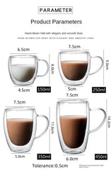 Heat Resistant Double Wall Glass Mug For Coffee by Snagg A Cup