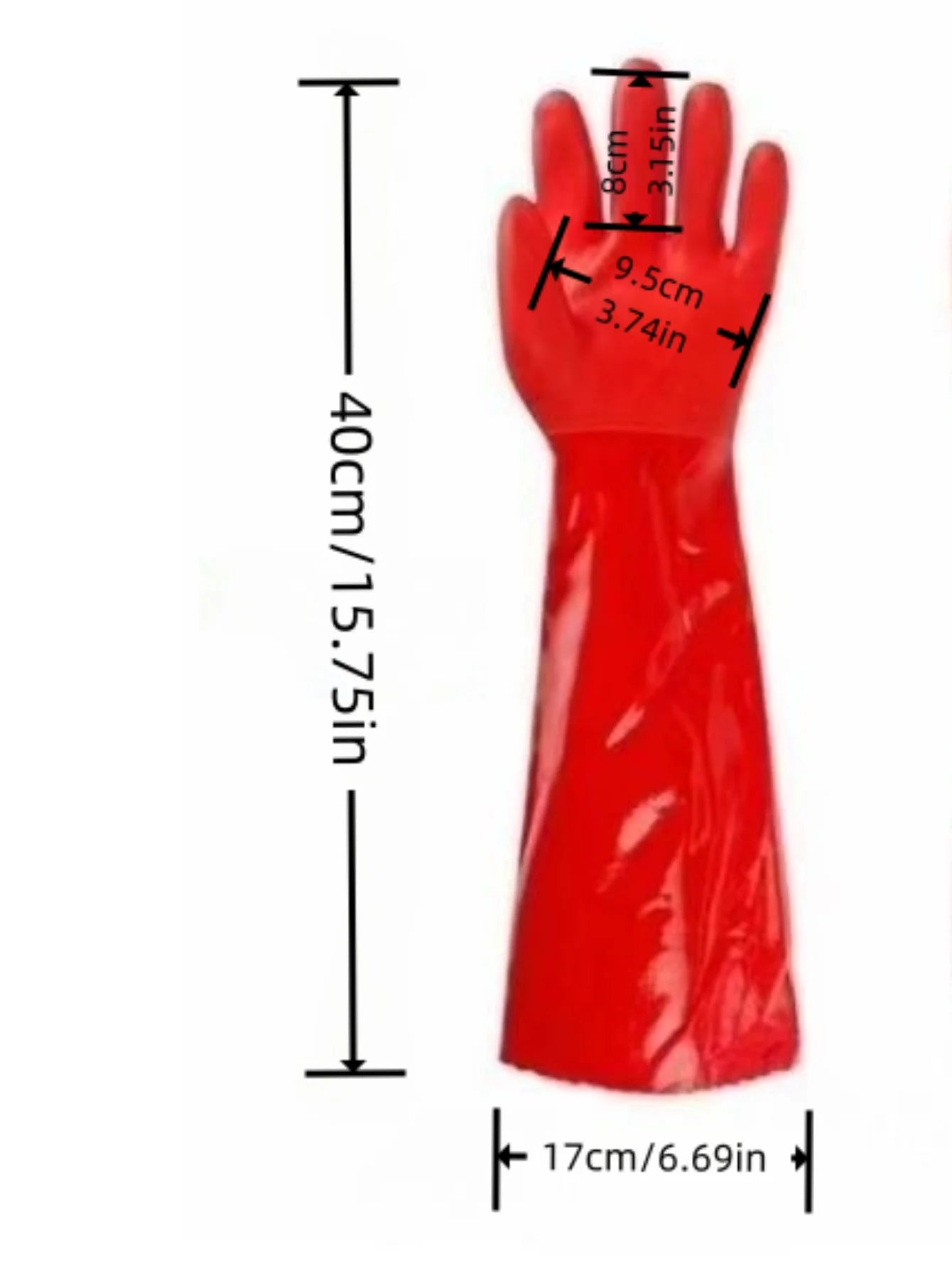 16 Inch PVC Cleaning Gloves Oil & Chemical Resistant by Snagg A Gloves