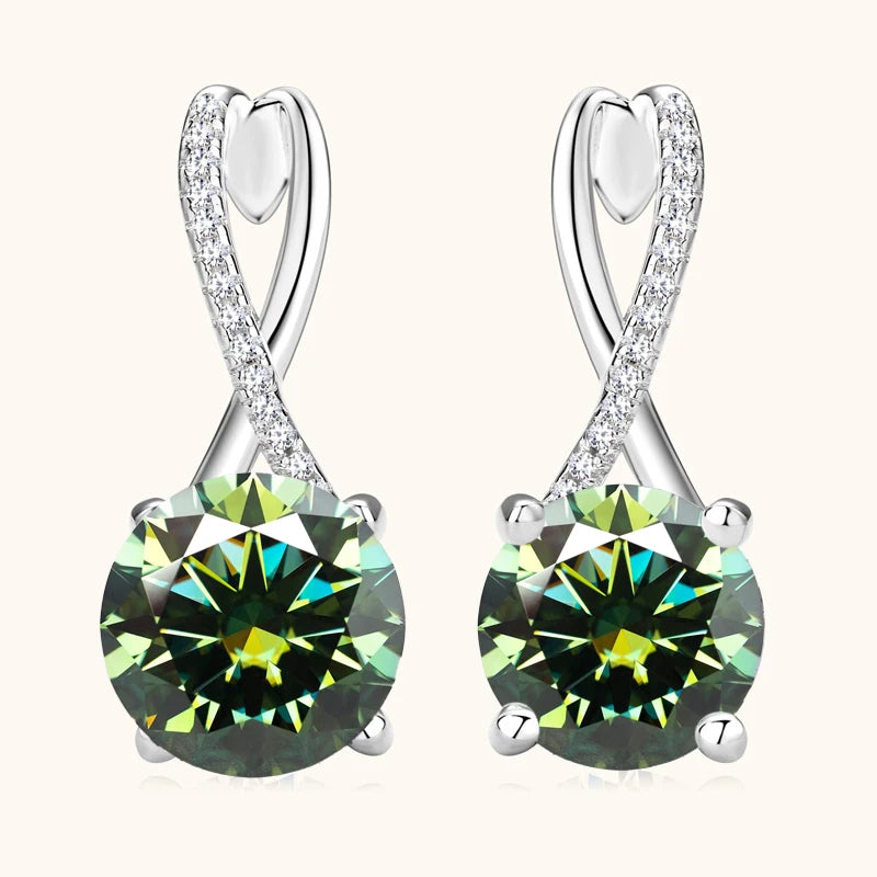 4CT Pink Moissanite Earrings