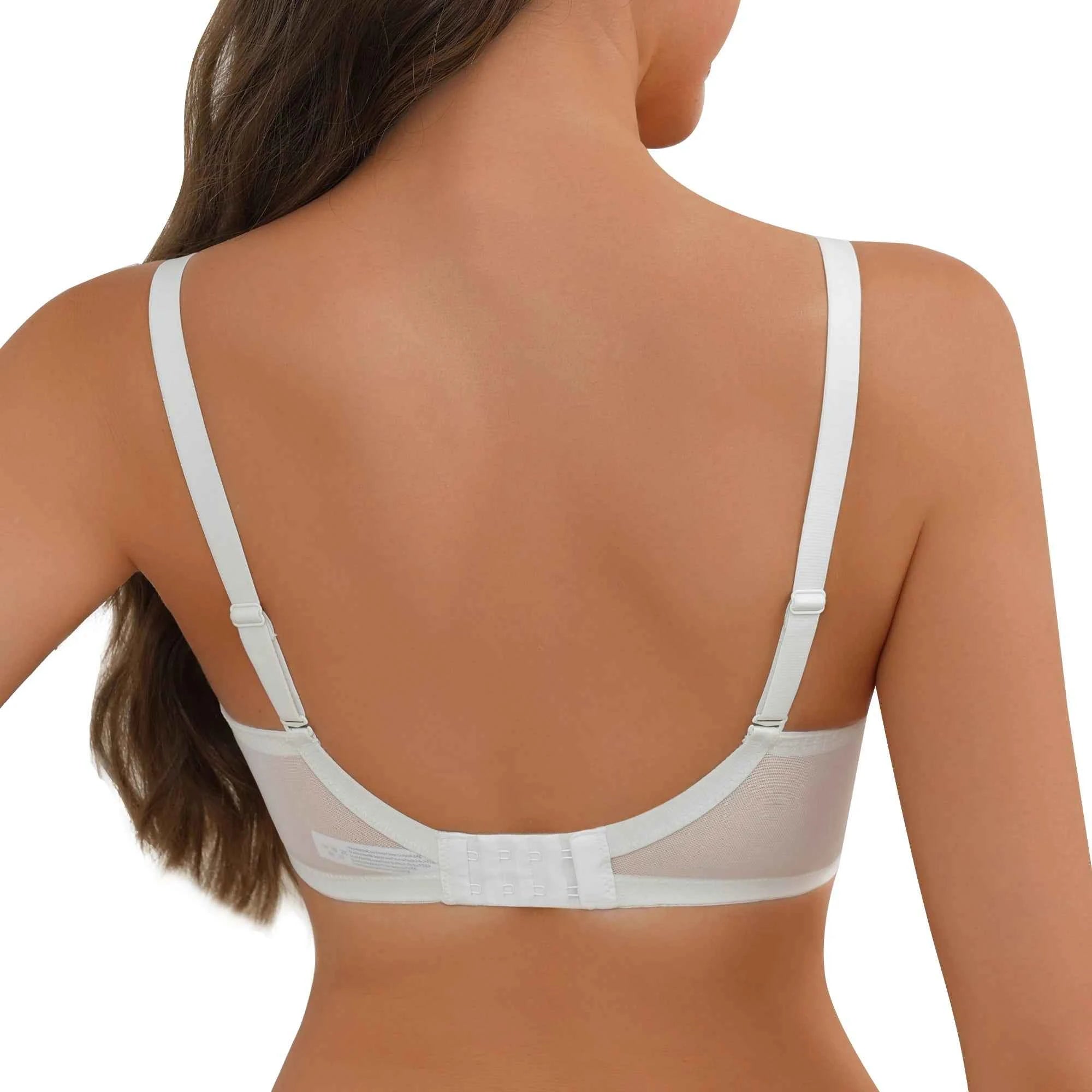 Plus Size T-Shirt Bra | Full Coverage Mesh Plunge Push Up Lightly Lined