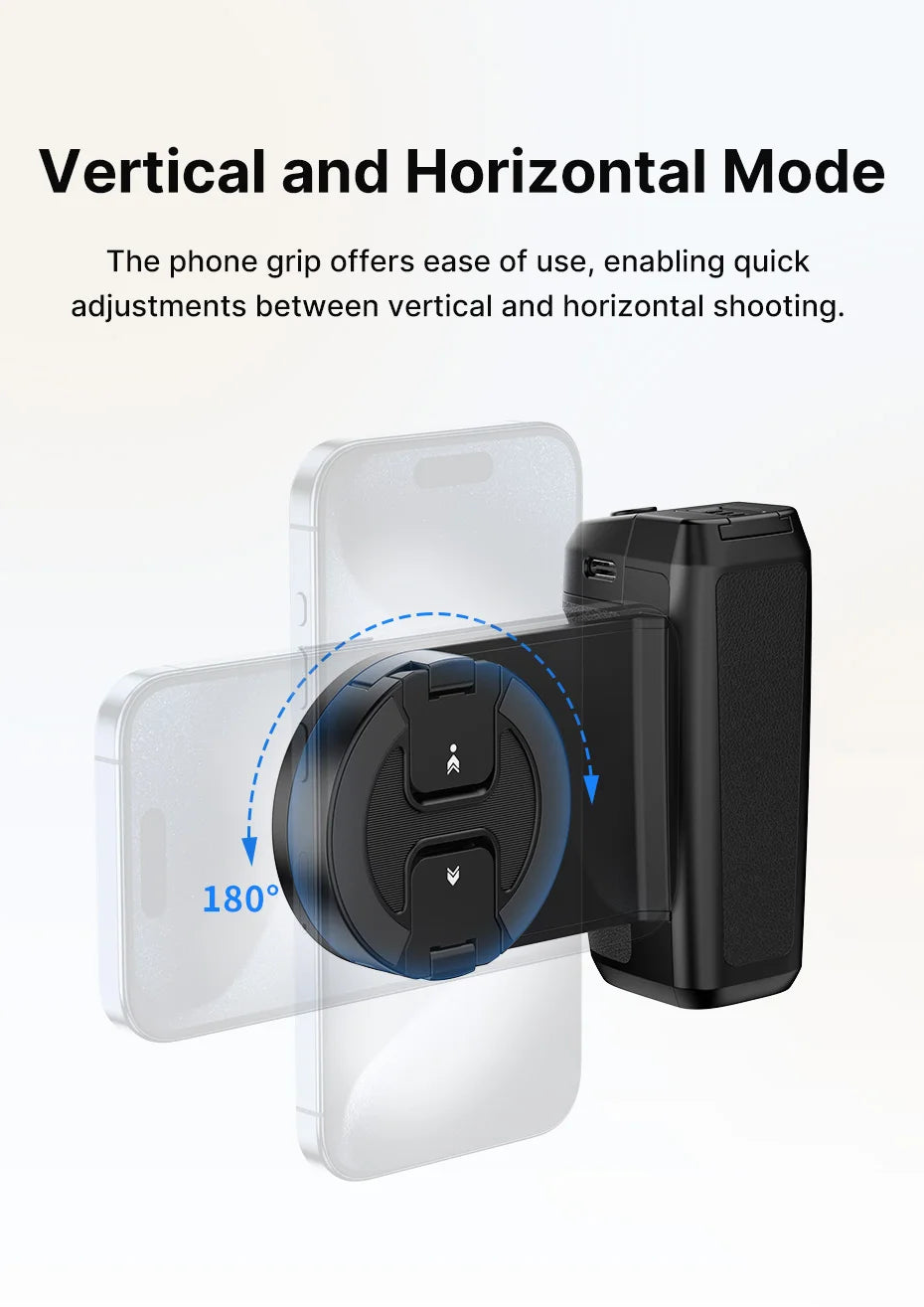 MagSafe Bluetooth Shutter Smartphone Camera Handle Grip Selfie Stablizer by Snagg A Phone Holder